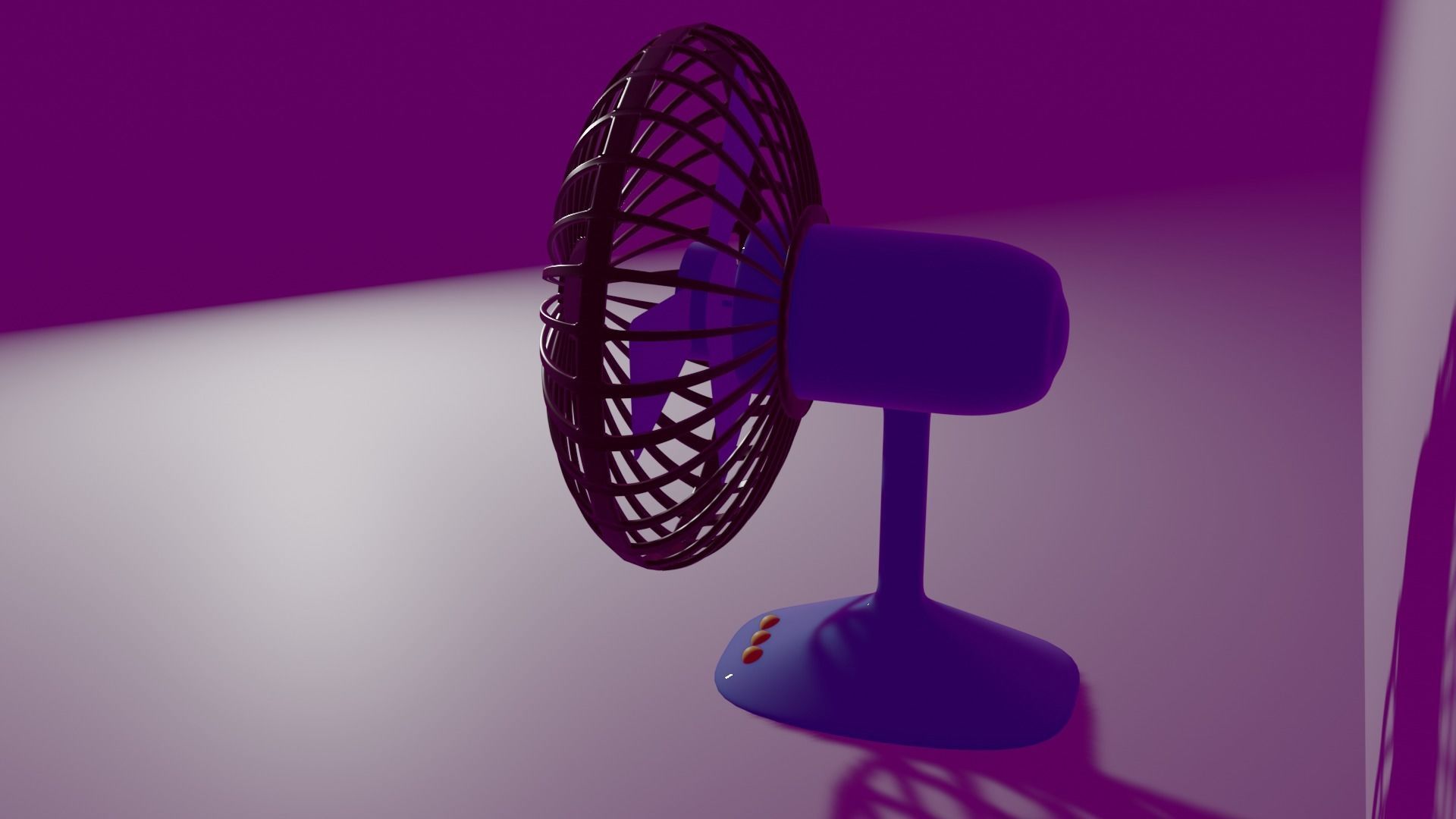 3d fan shadow of Free 3D model_1