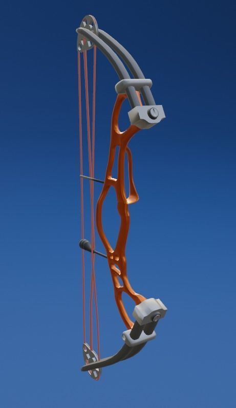 Compound bow Low-poly 3D model_2
