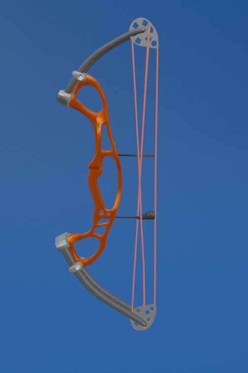 Compound bow Low-poly 3D model_1