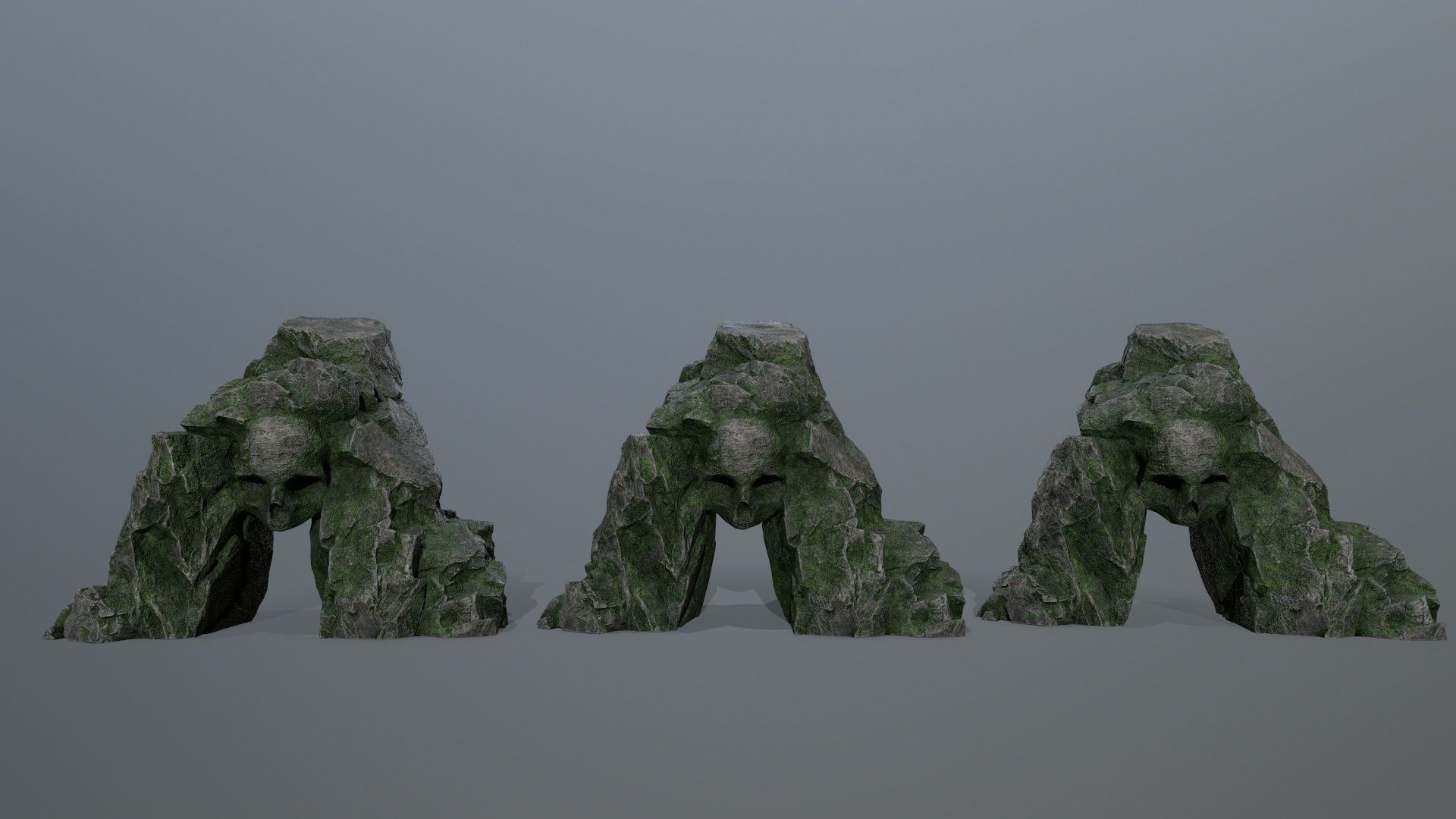 Skull Cave Low-poly 3D model_2