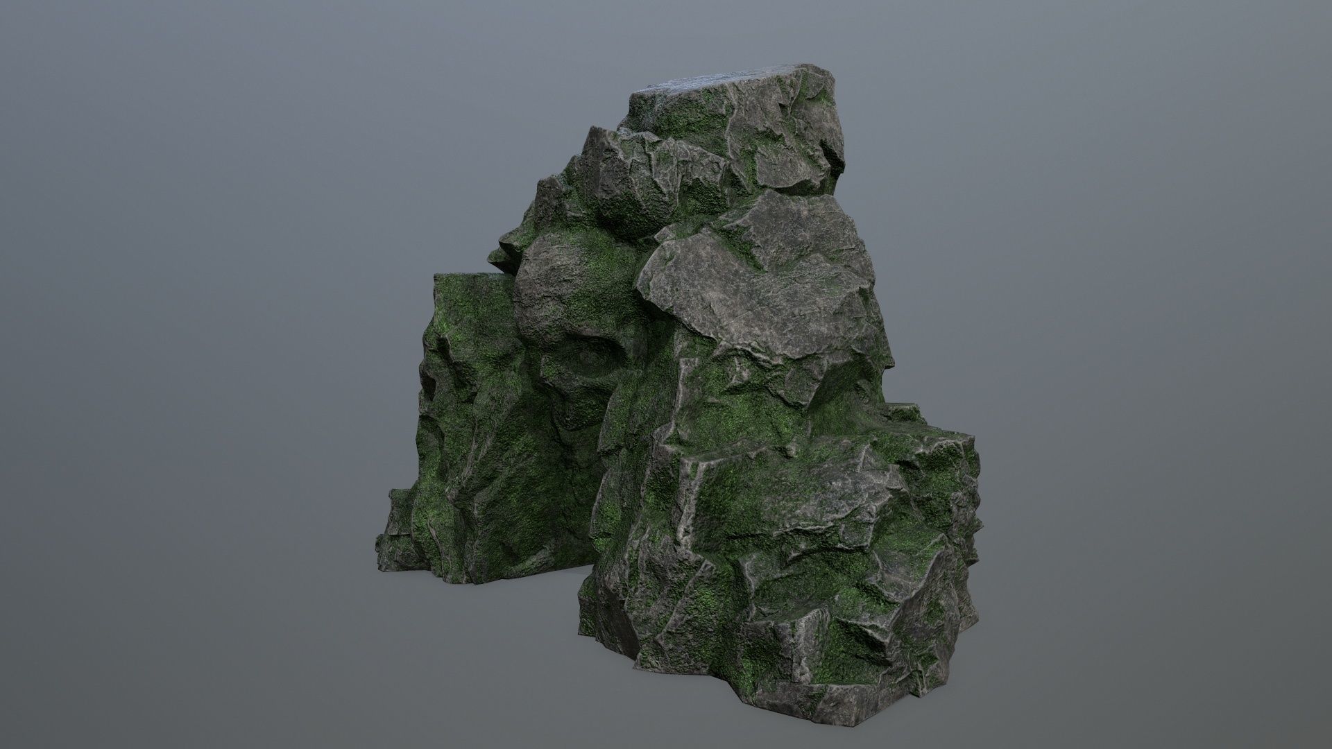 Skull Cave Low-poly 3D model_9