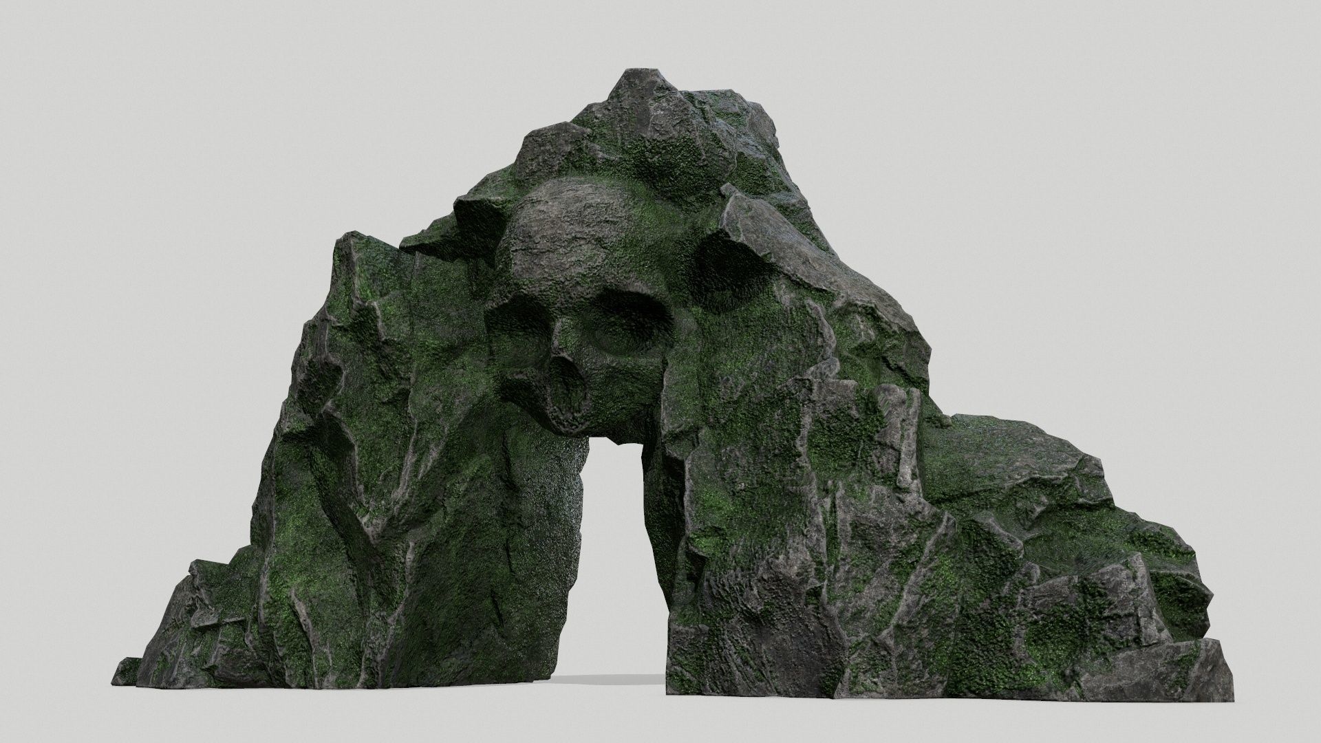 Skull Cave Low-poly 3D model_1