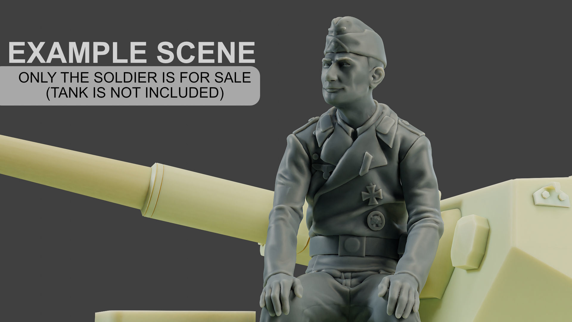 German Tank Crew unit ww2 Sit GTC1 3D print model_1