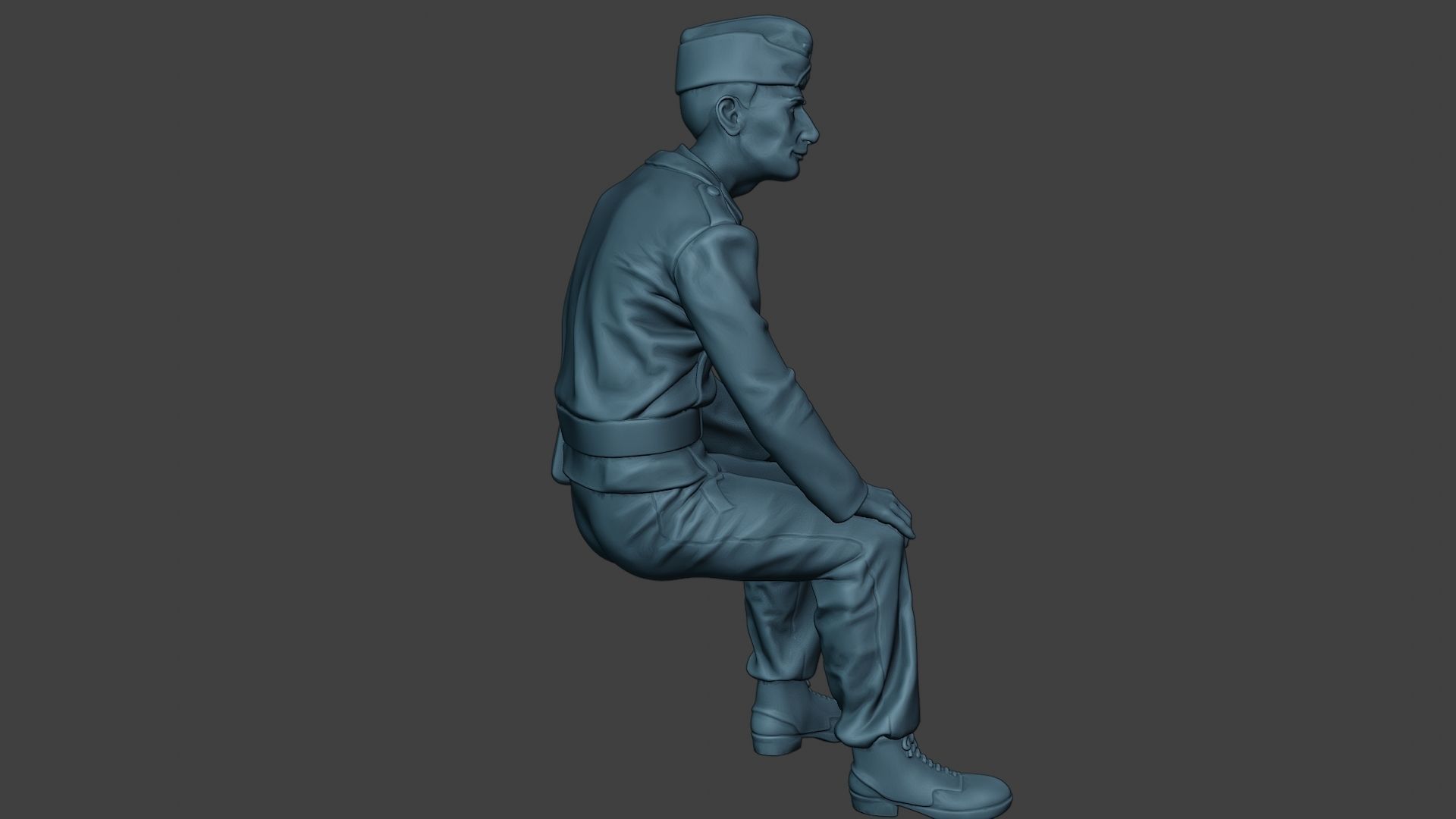 German Tank Crew unit ww2 Sit GTC1 3D print model_31