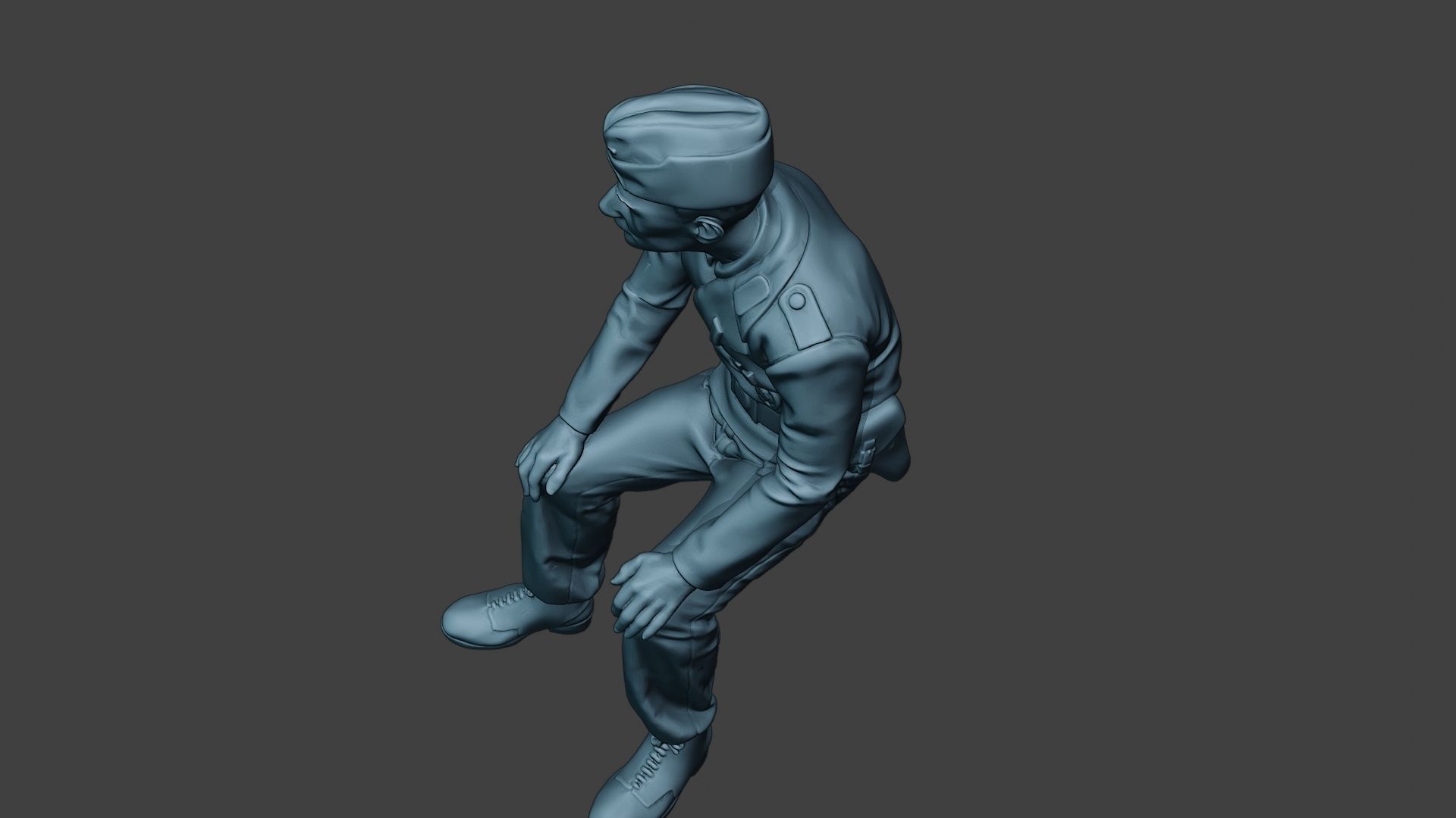 German Tank Crew unit ww2 Sit GTC1 3D print model_15