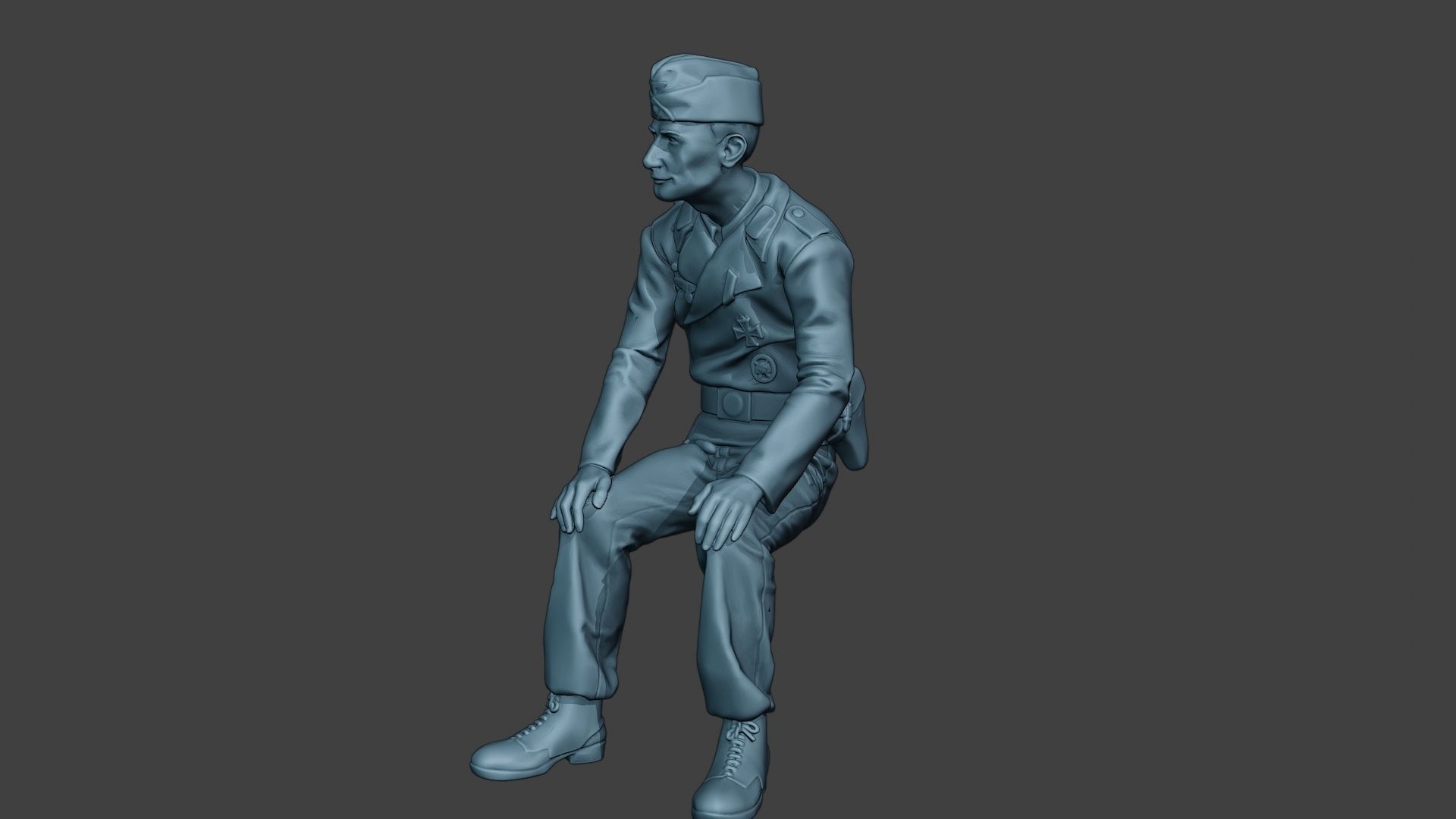 German Tank Crew unit ww2 Sit GTC1 3D print model_2