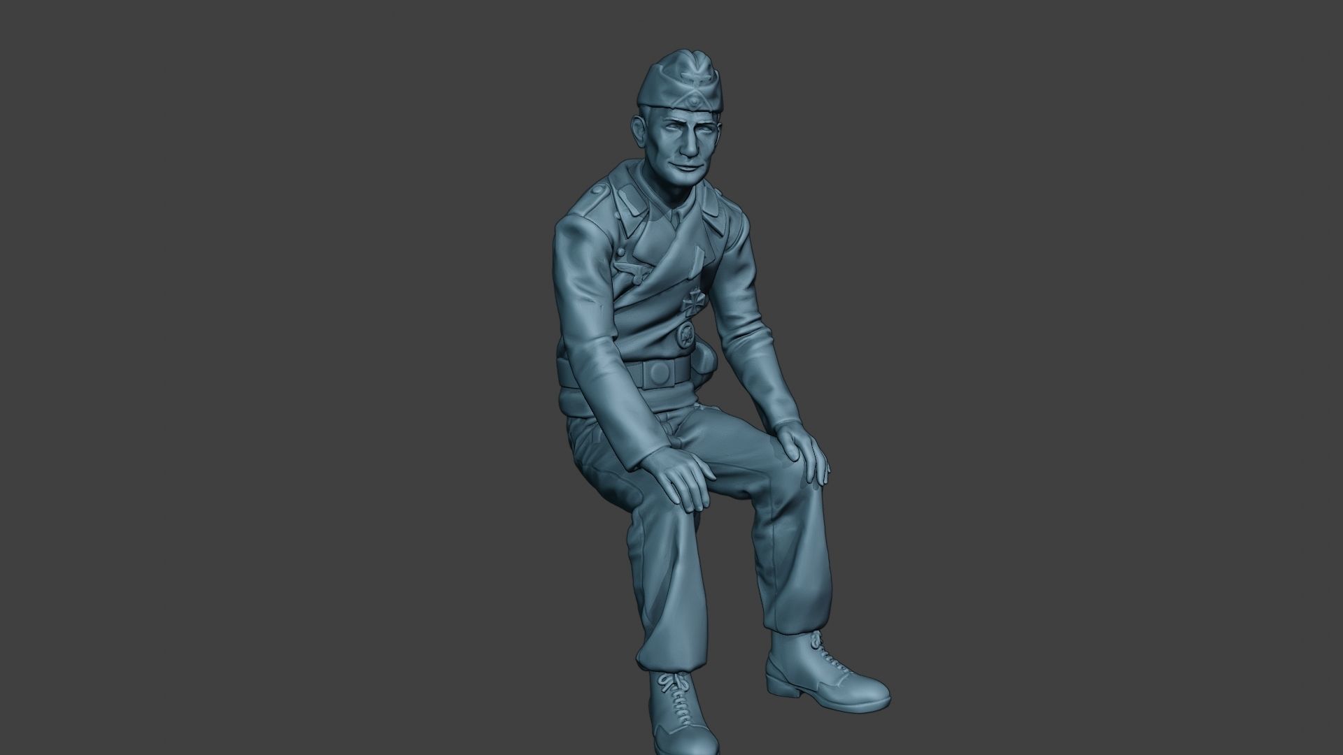 German Tank Crew unit ww2 Sit GTC1 3D print model_10
