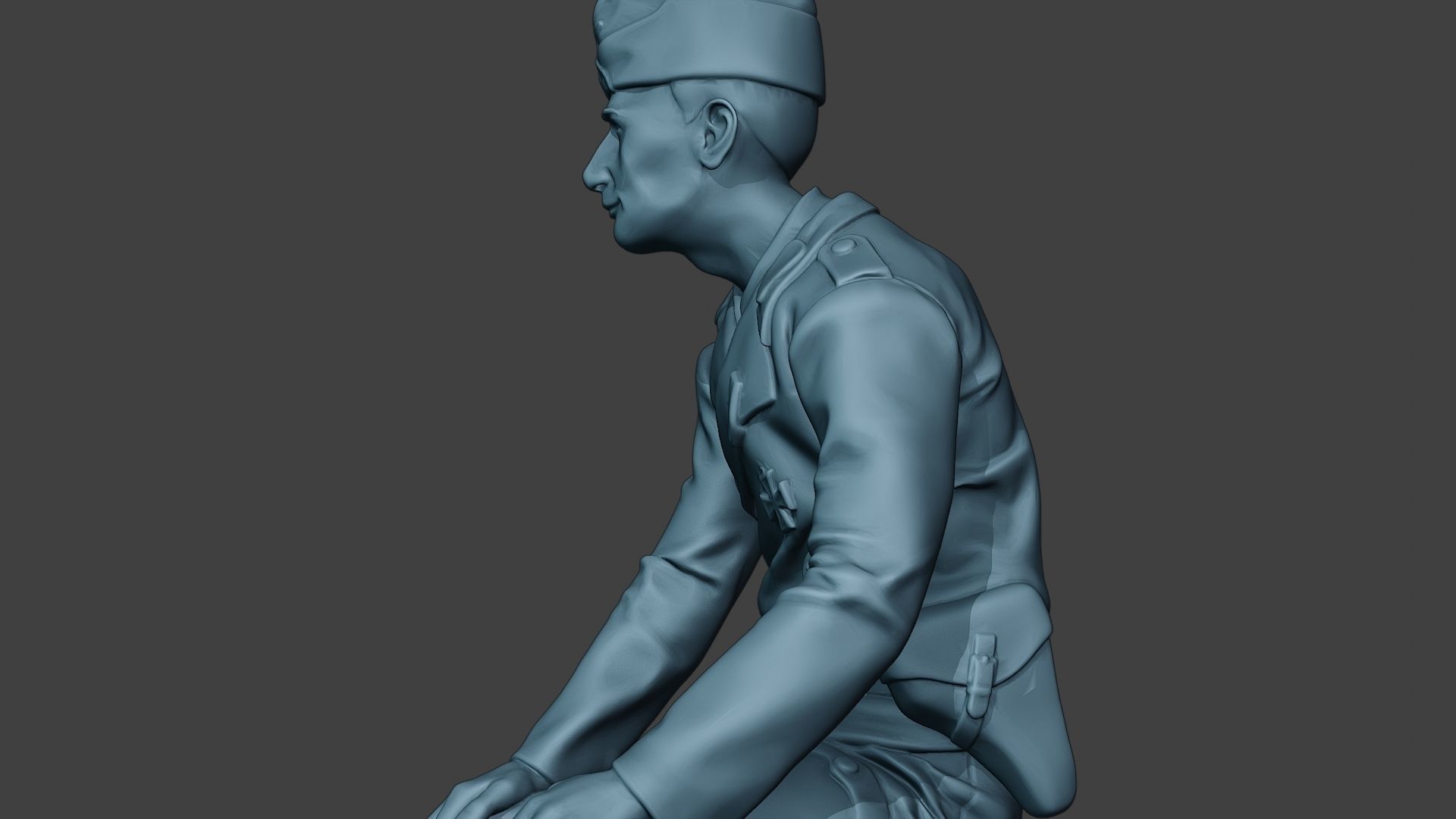 German Tank Crew unit ww2 Sit GTC1 3D print model_17