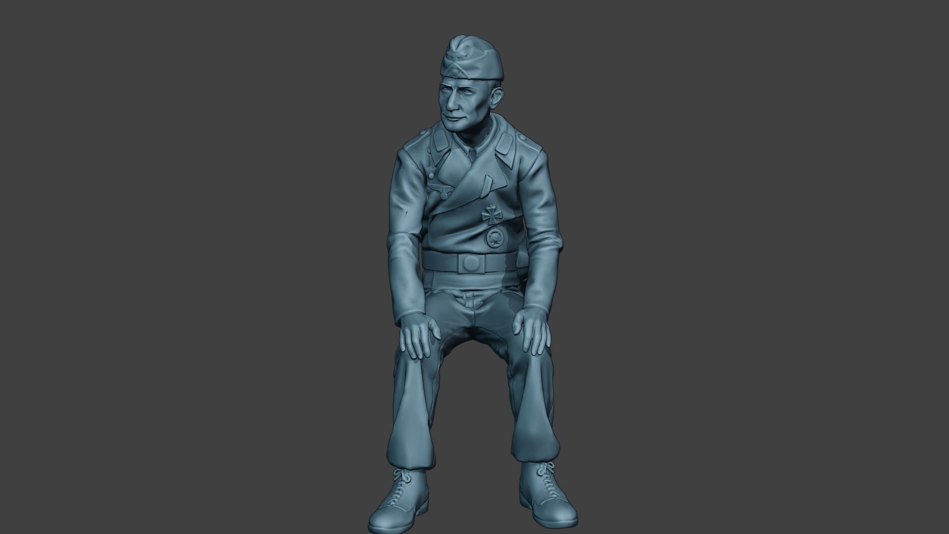 German Tank Crew unit ww2 Sit GTC1 3D print model_11
