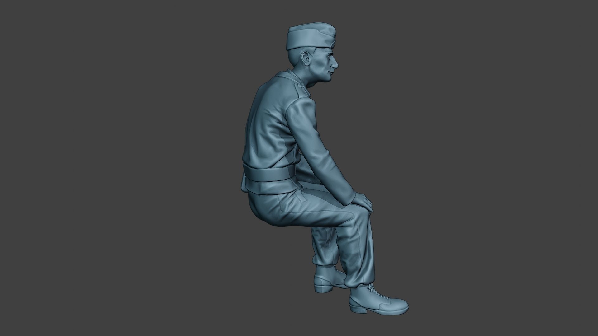 German Tank Crew unit ww2 Sit GTC1 3D print model_8