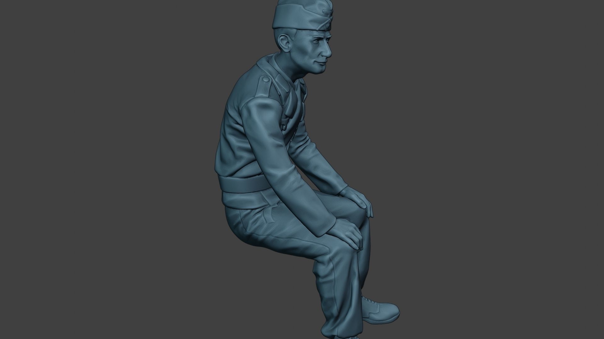 German Tank Crew unit ww2 Sit GTC1 3D print model_30
