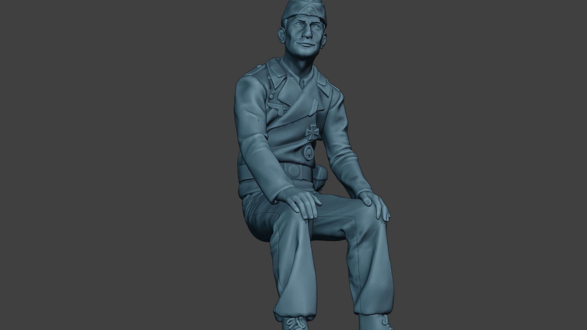 German Tank Crew unit ww2 Sit GTC1 3D print model_13