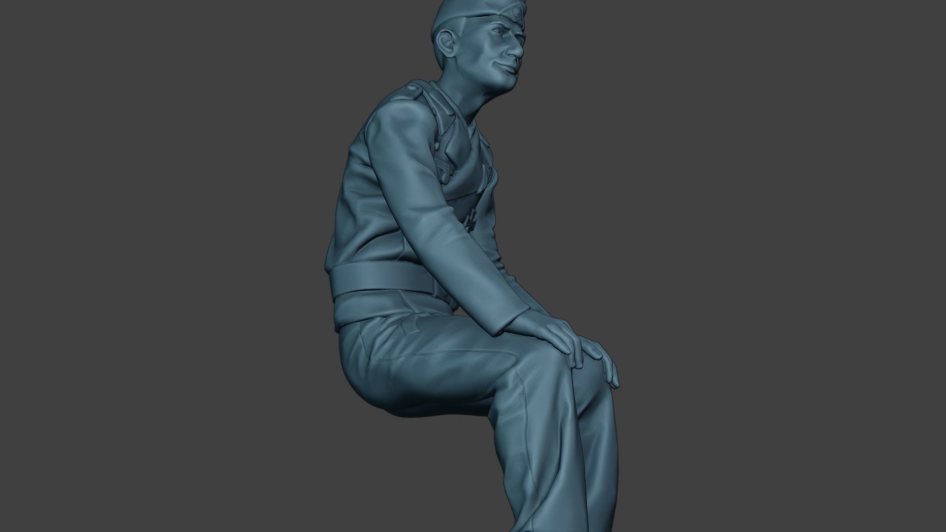 German Tank Crew unit ww2 Sit GTC1 3D print model_29