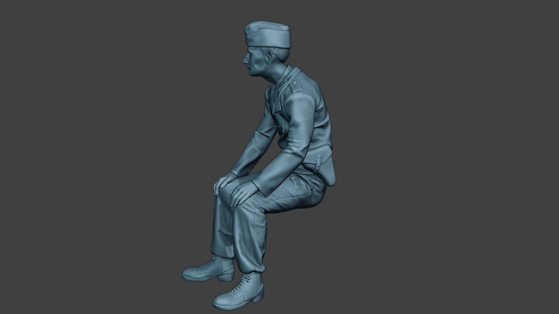 German Tank Crew unit ww2 Sit GTC1 3D print model_3