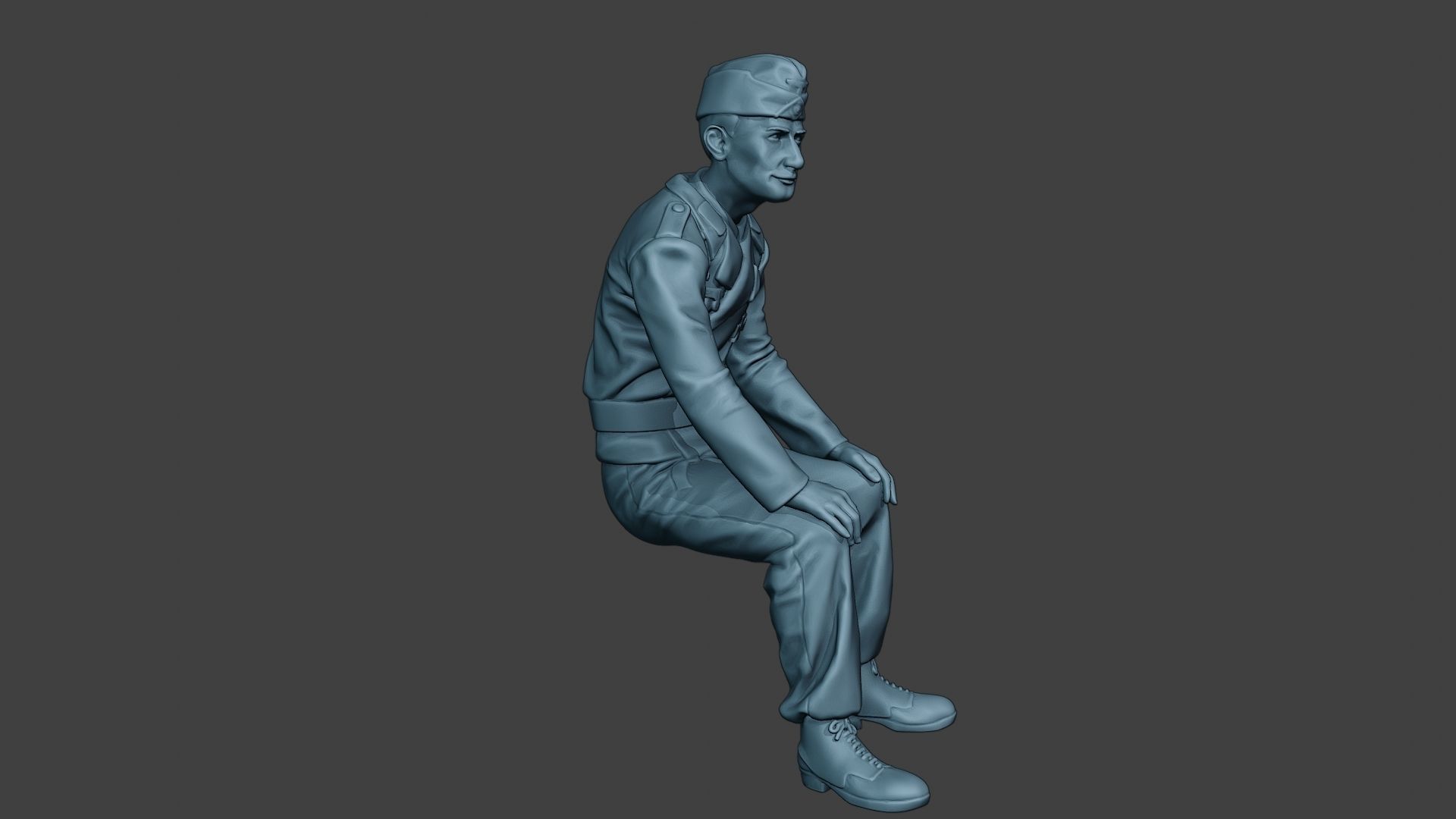 German Tank Crew unit ww2 Sit GTC1 3D print model_9