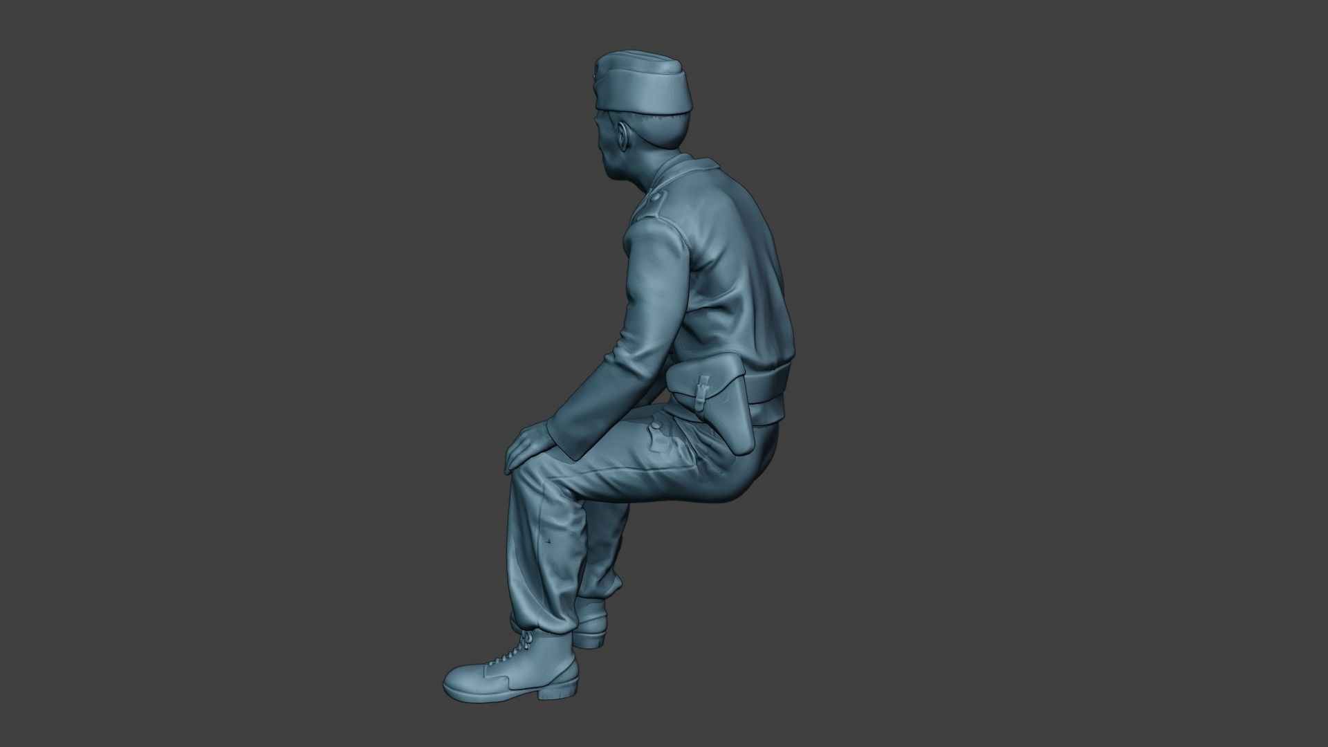 German Tank Crew unit ww2 Sit GTC1 3D print model_4