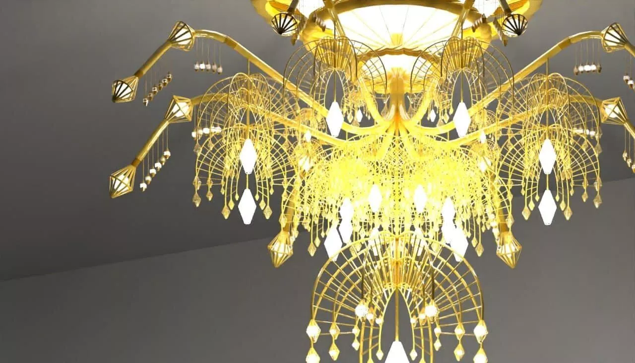 Modern and Classic Chandelier 3D model