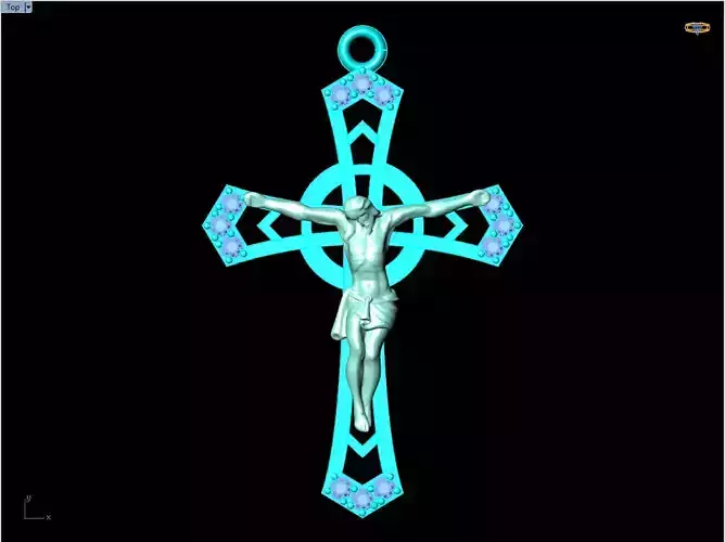 Jesus pendant -  Cross  Pendant  - God Pendant - N351