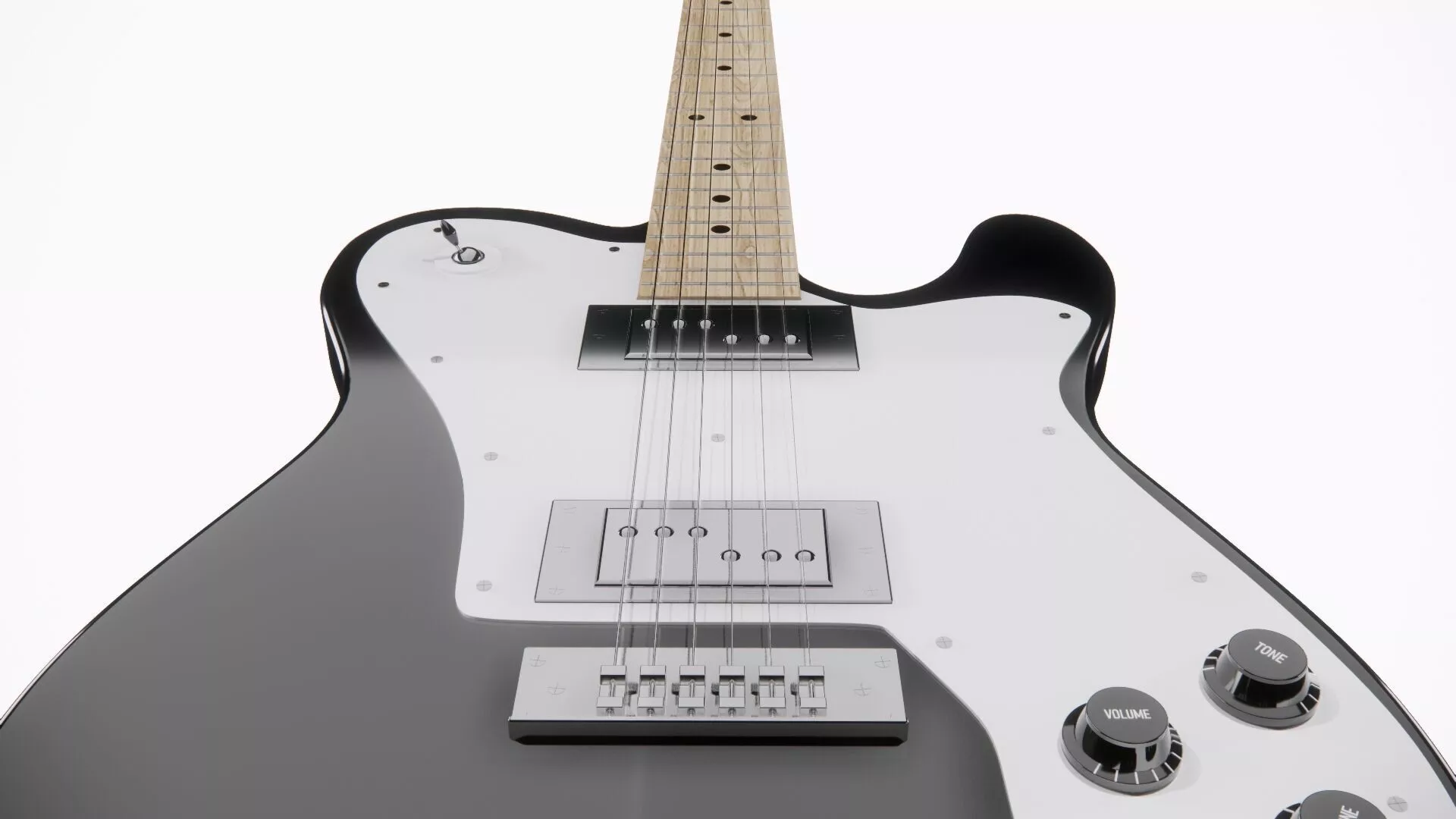 GUITAR ELECTRIC FENDER LOW POLY 3D MODEL Low-poly 3D model