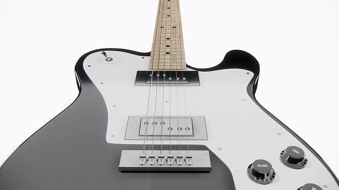 GUITAR         ELECTRIC           FENDER       LOW POLY 3D MODEL Low-poly 3D model