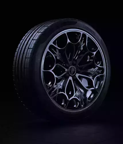 Audi R8 Rim Final Fantasy XV Edition Real World Size 3D model