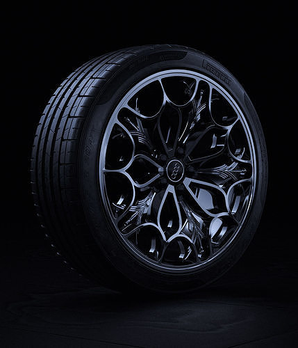 Audi R8 Rim Final Fantasy XV Edition Real World Size 3D model