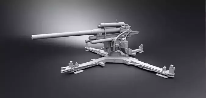 Flak 88 Stationary Scale model 3D print model