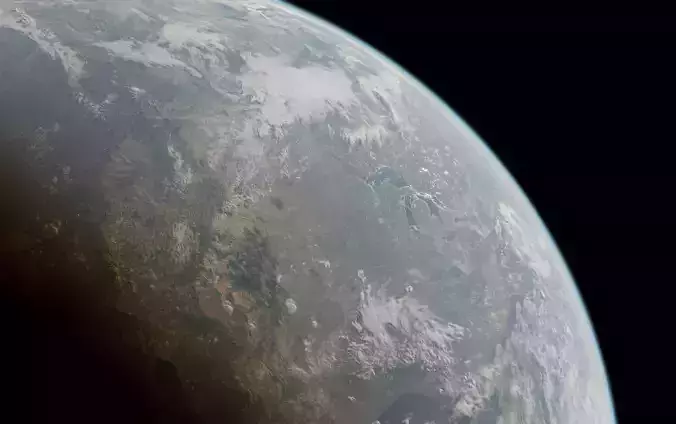 Realistic Earth from space