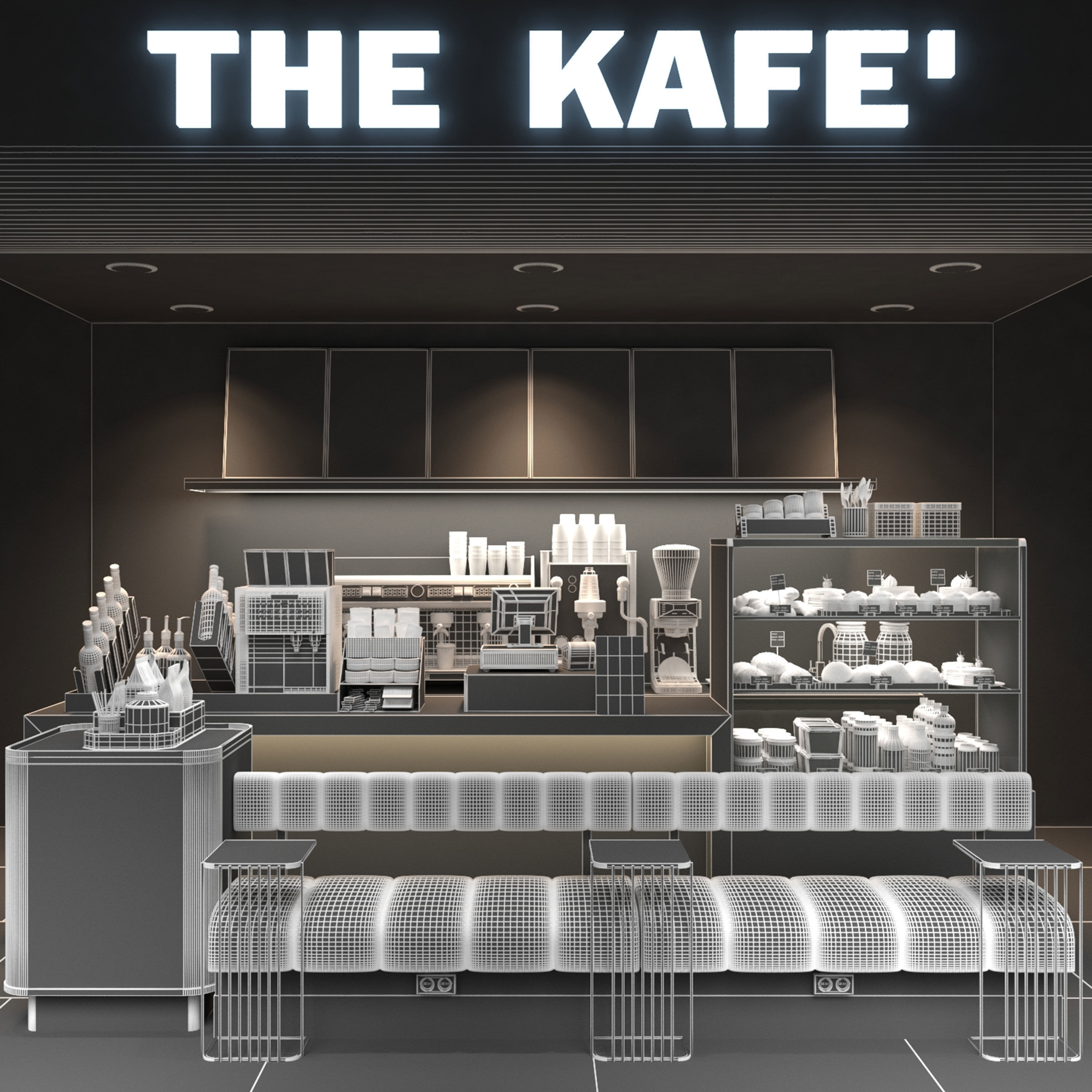 Coffee Kiosk 3 3D model_5
