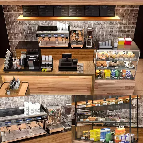 Coffee Kiosk 3 3D model