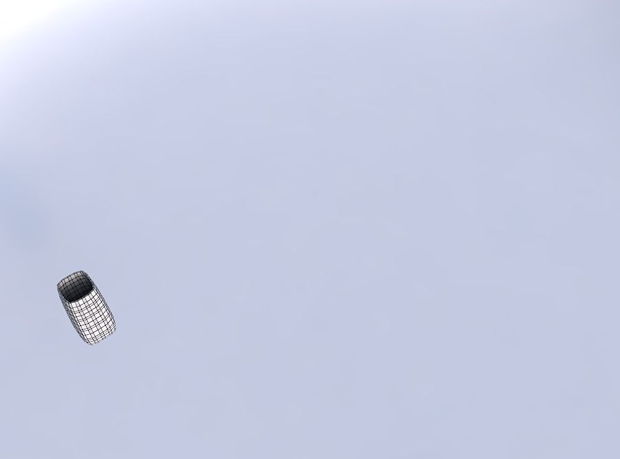 Vase quadratic tall with curved creases 3D print model_6