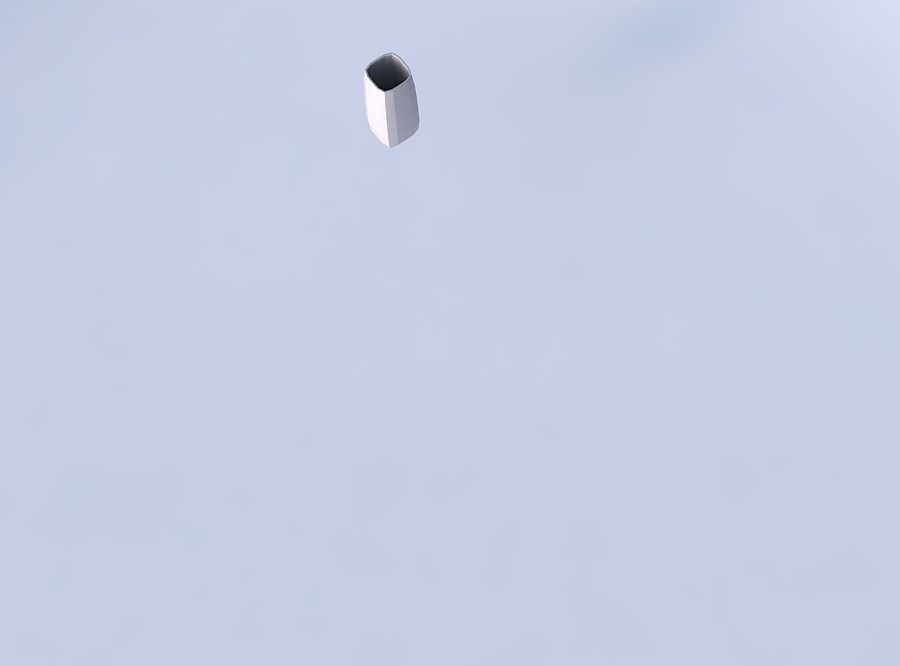 Vase quadratic tall with curved creases 3D print model_2