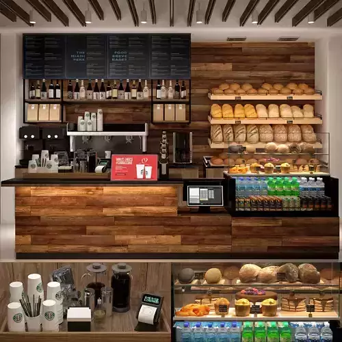 Coffee Kiosk 5 3D model