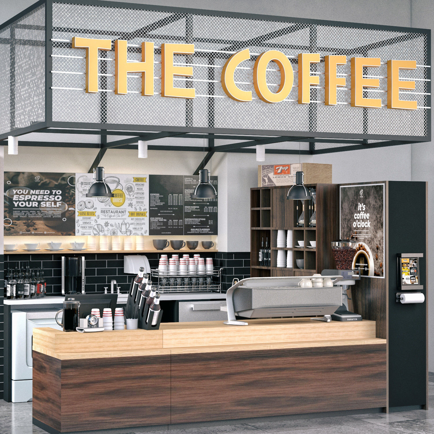 Coffee Kiosk 6 3D model_1