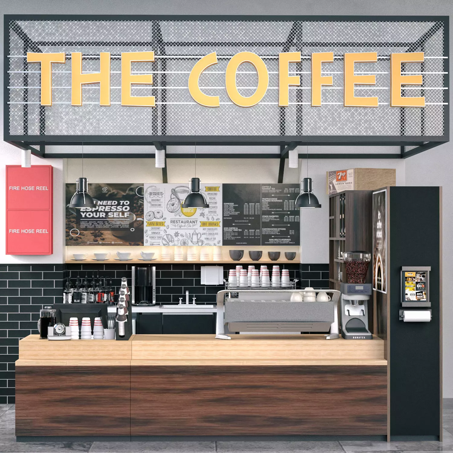 Coffee Kiosk 6 3D model_0