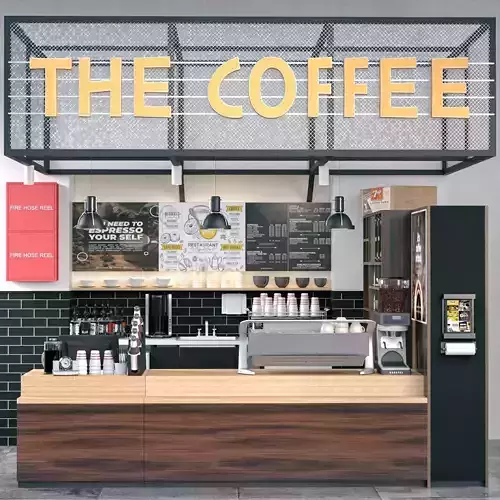 Coffee Kiosk 6 3D model