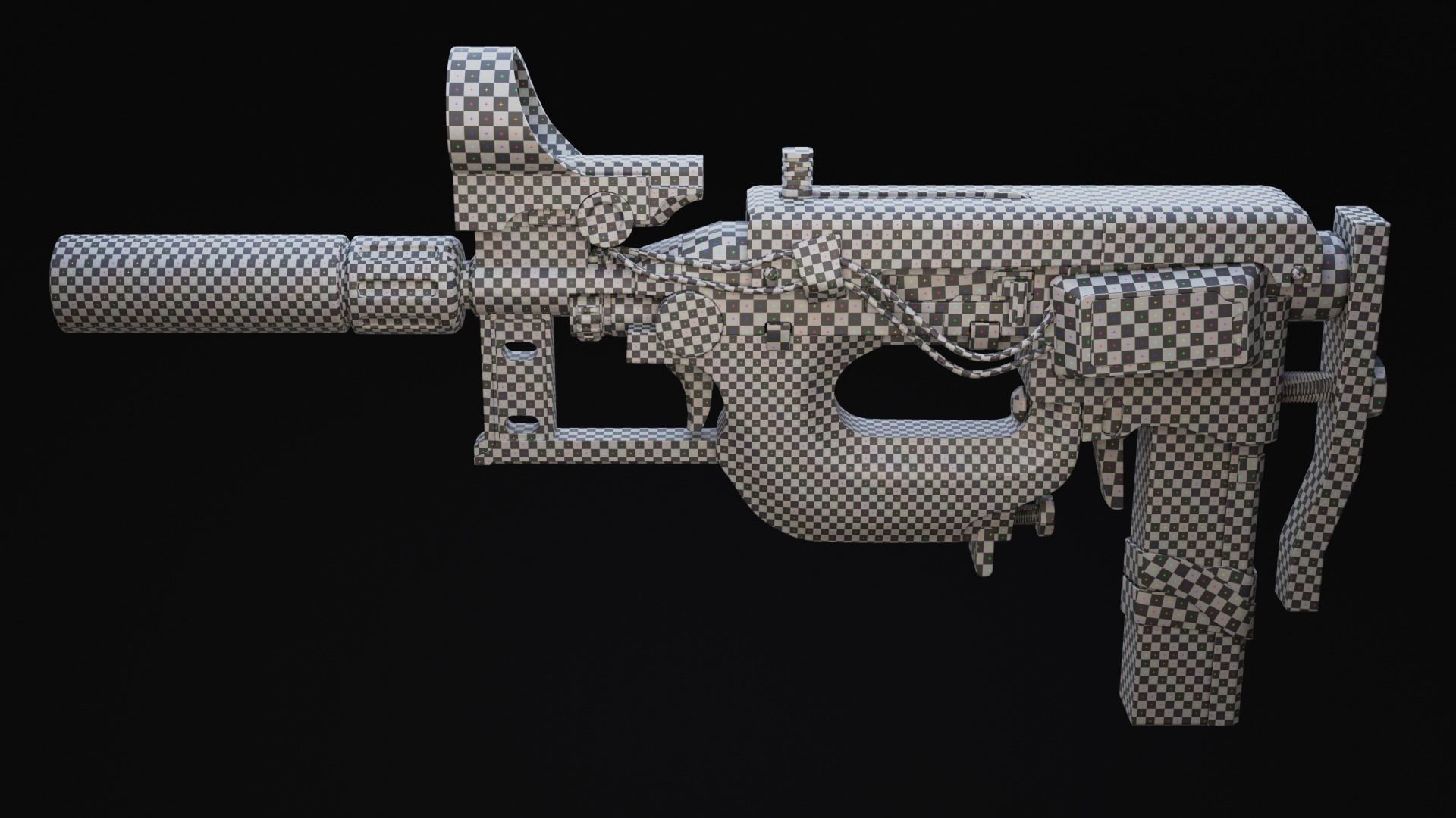 Nyx Rifle Scifi Game Ready Low-poly 3D model_2