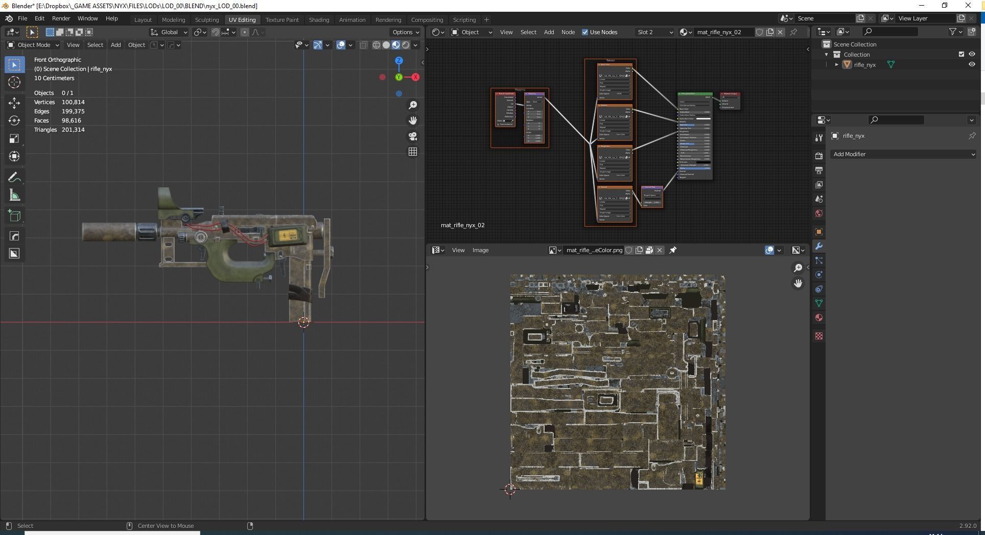 Nyx Rifle Scifi Game Ready Low-poly 3D model_5