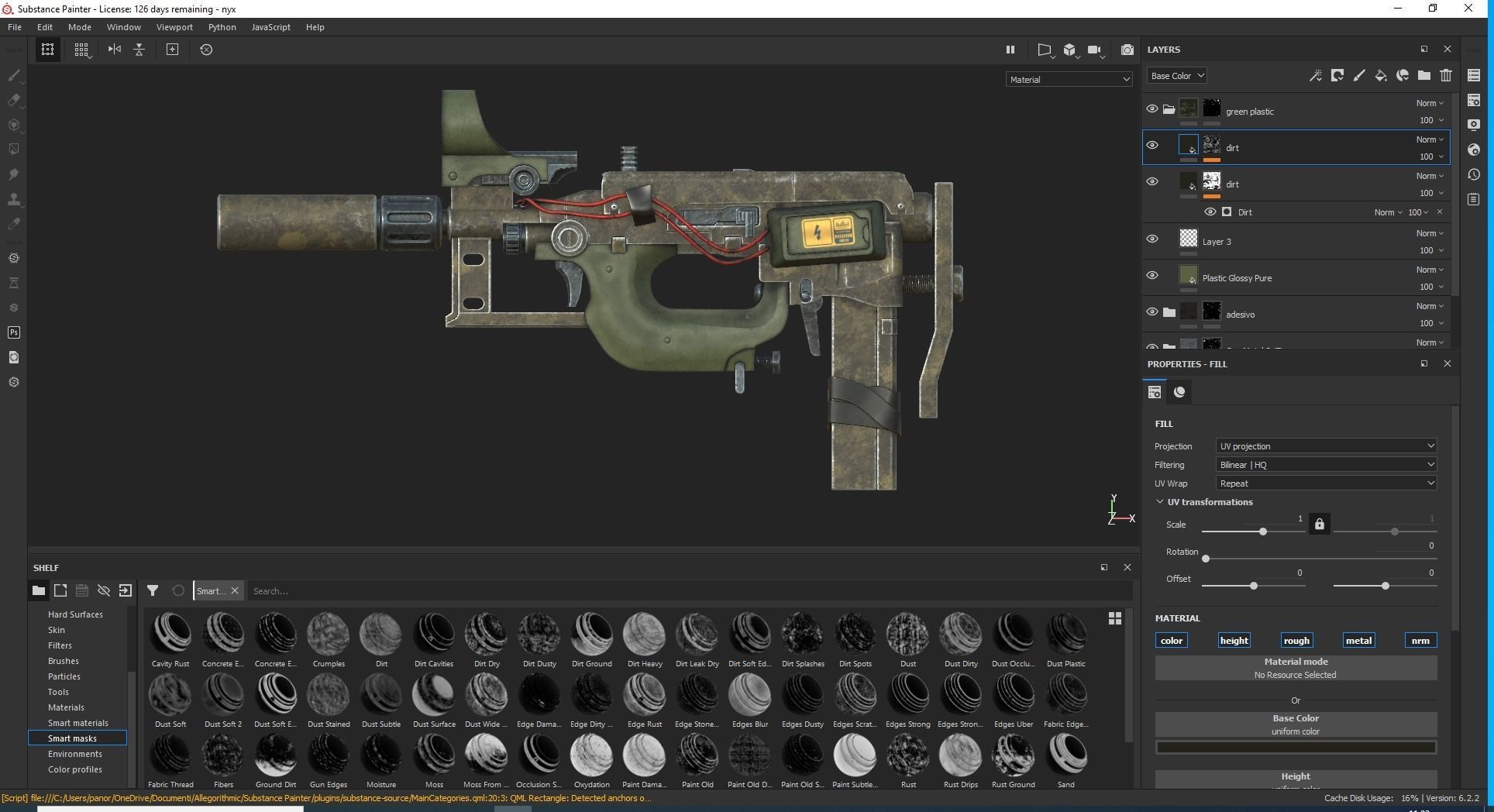 Nyx Rifle Scifi Game Ready Low-poly 3D model_6
