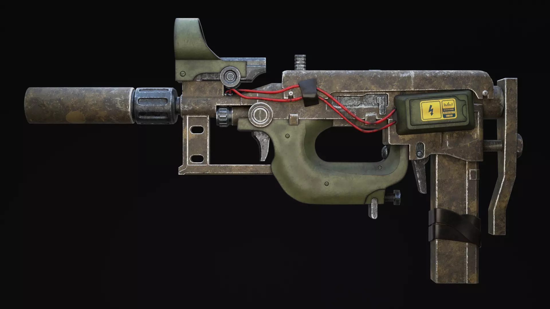 Nyx Rifle Scifi Game Ready Low-poly 3D model_0