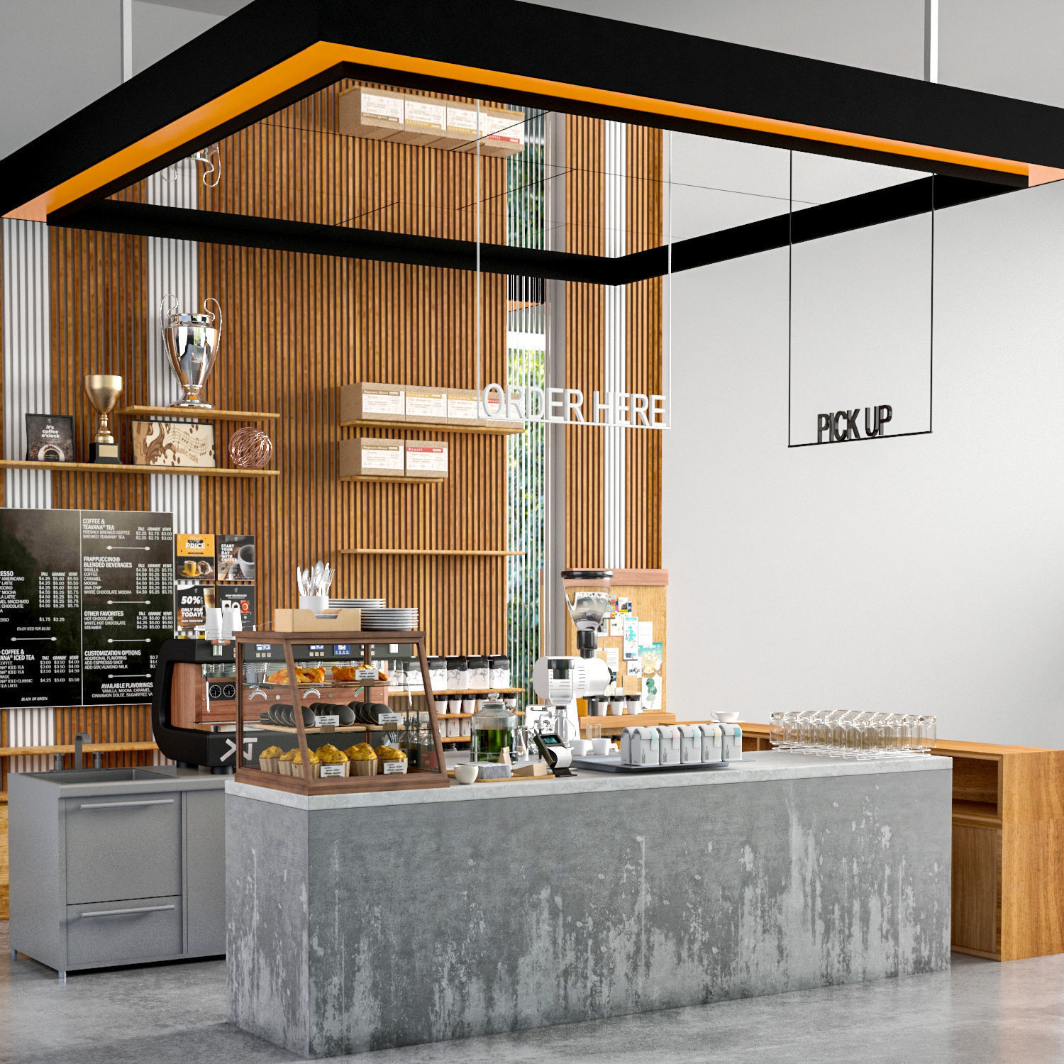 Coffee Kiosk 7 3D model_2