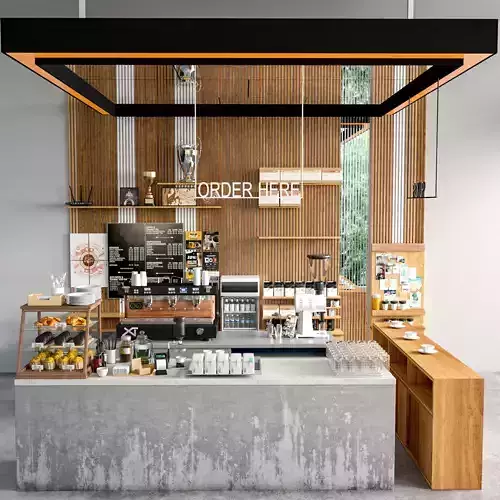 Coffee Kiosk 7 3D model
