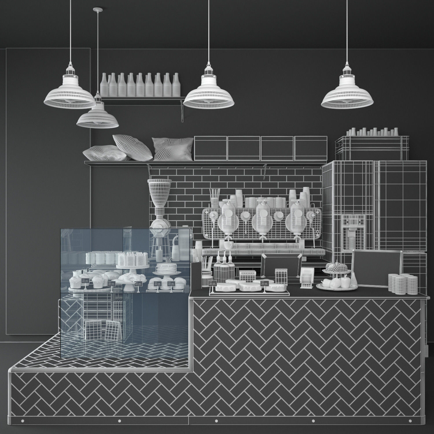 Coffee Kiosk 8 3D model_4