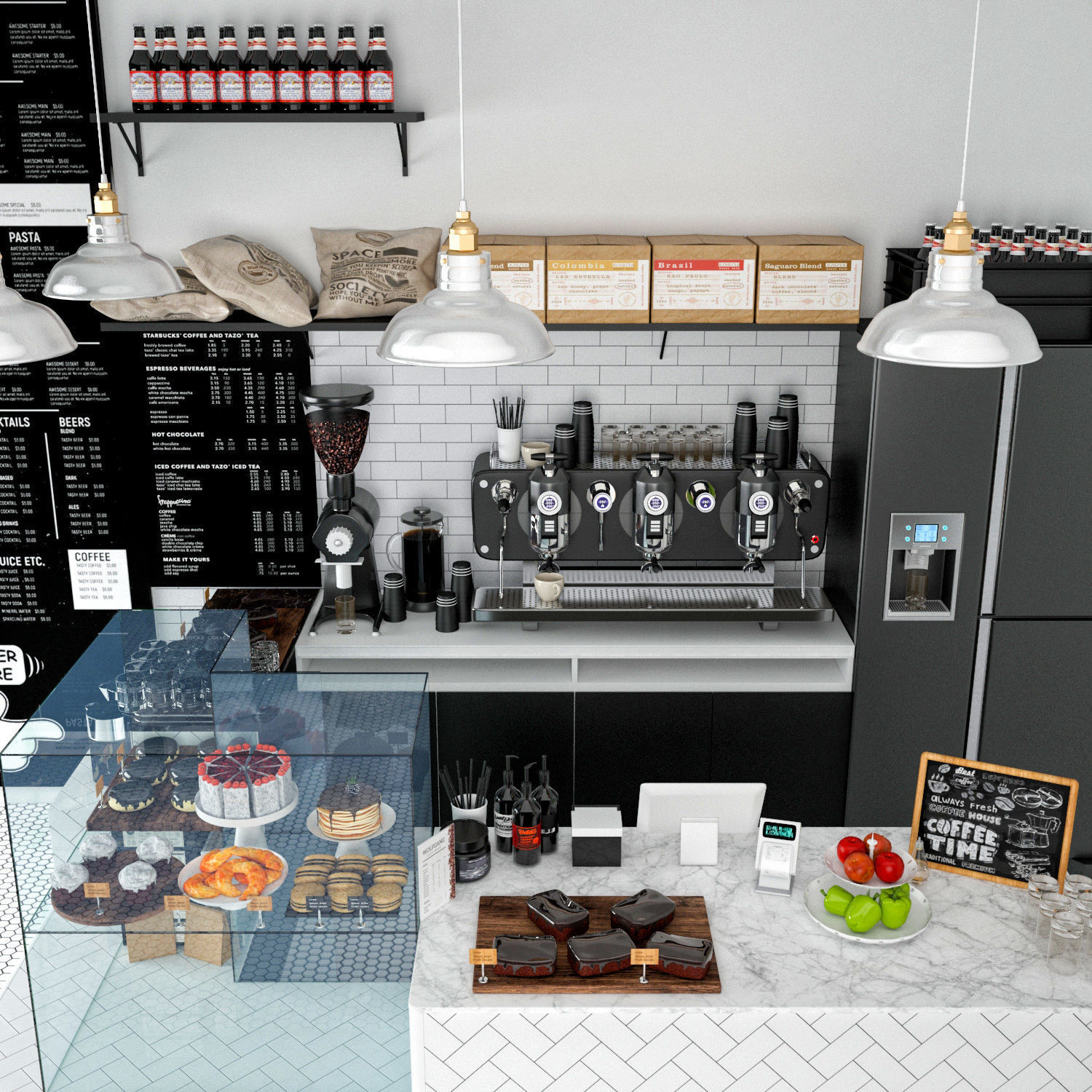 Coffee Kiosk 8 3D model_2