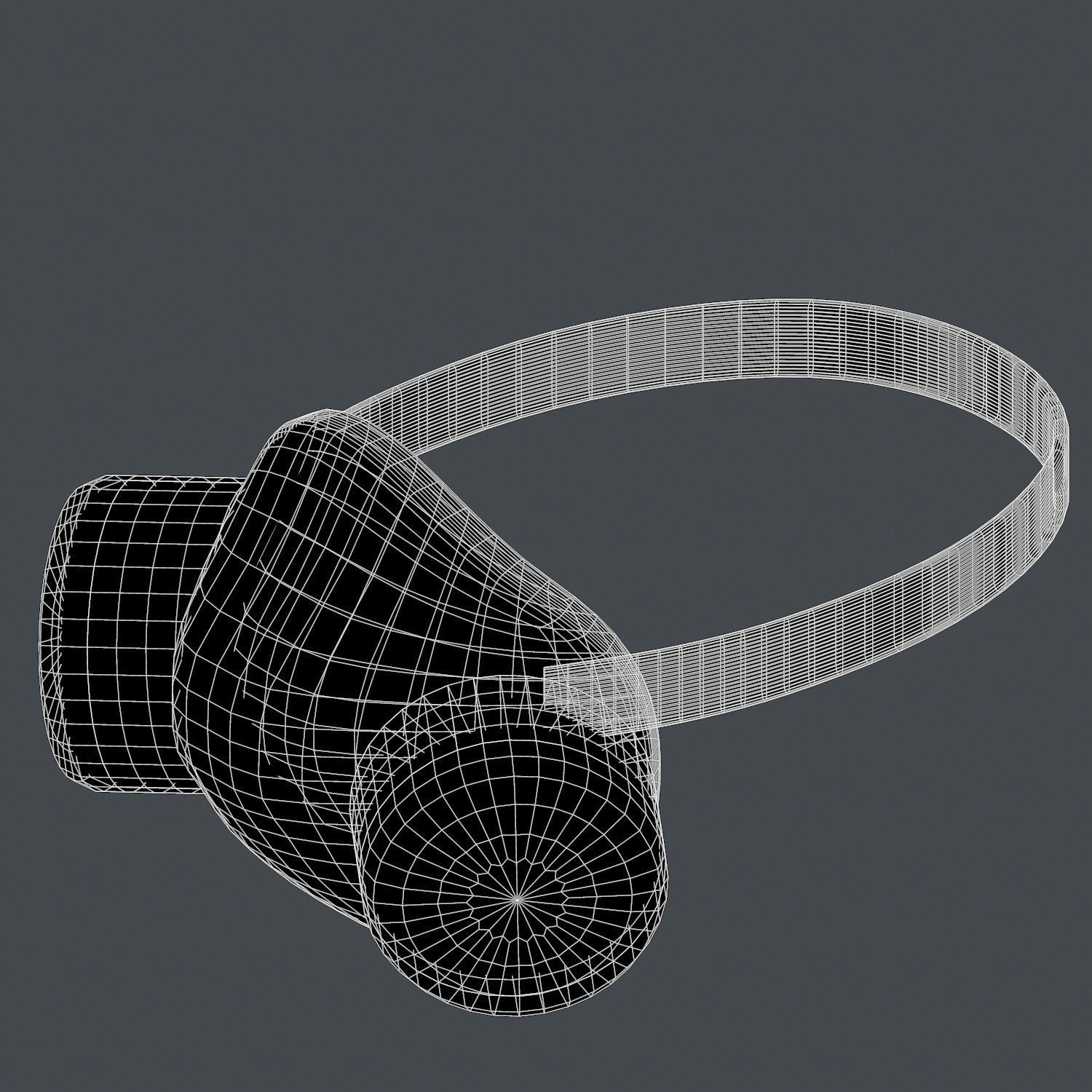 Gas mask helmet 3d model scifi Low-poly  Low-poly 3D model_6