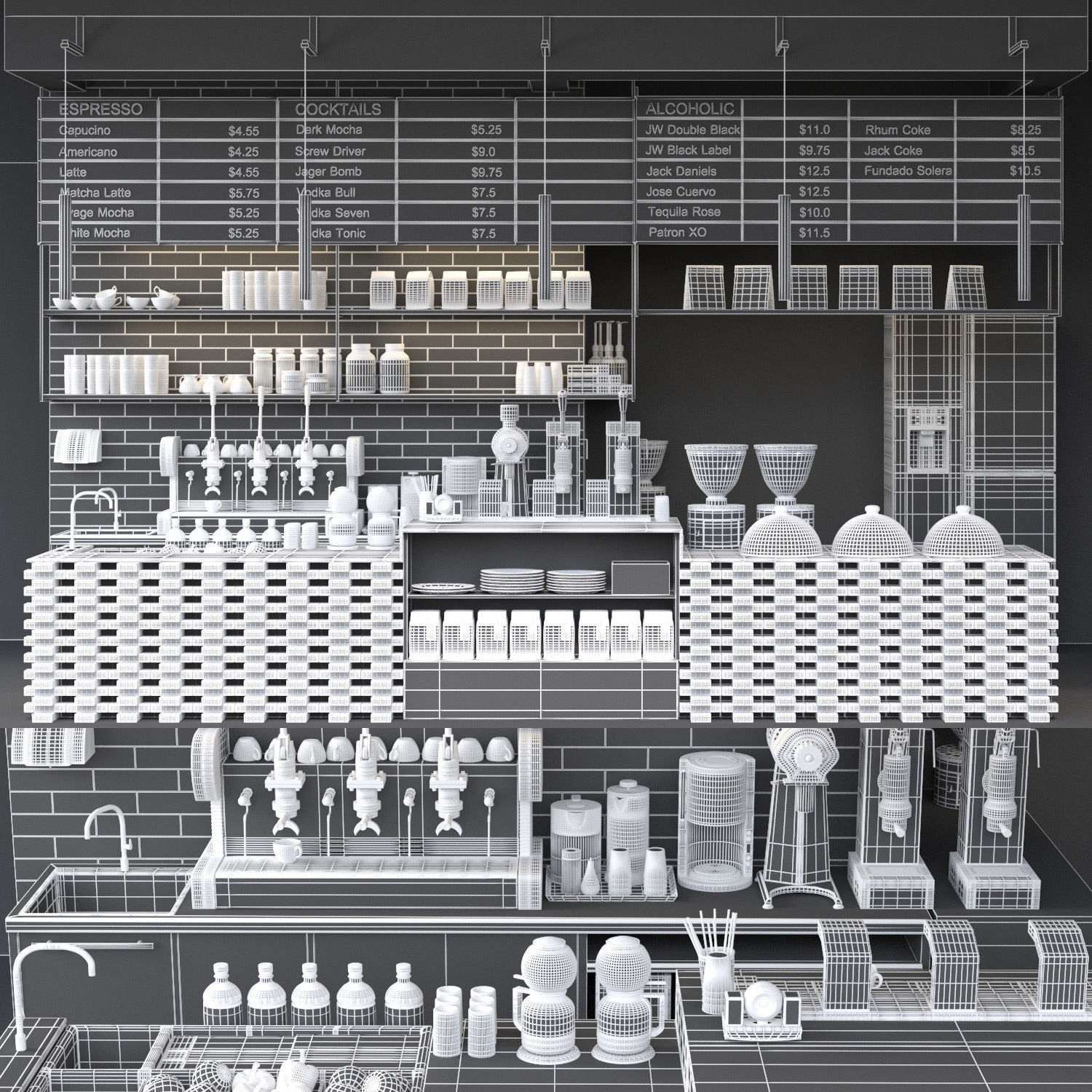 Coffee Kiosk 9 3D model_7