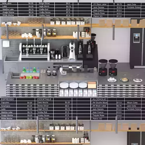 Coffee Kiosk 9 3D model