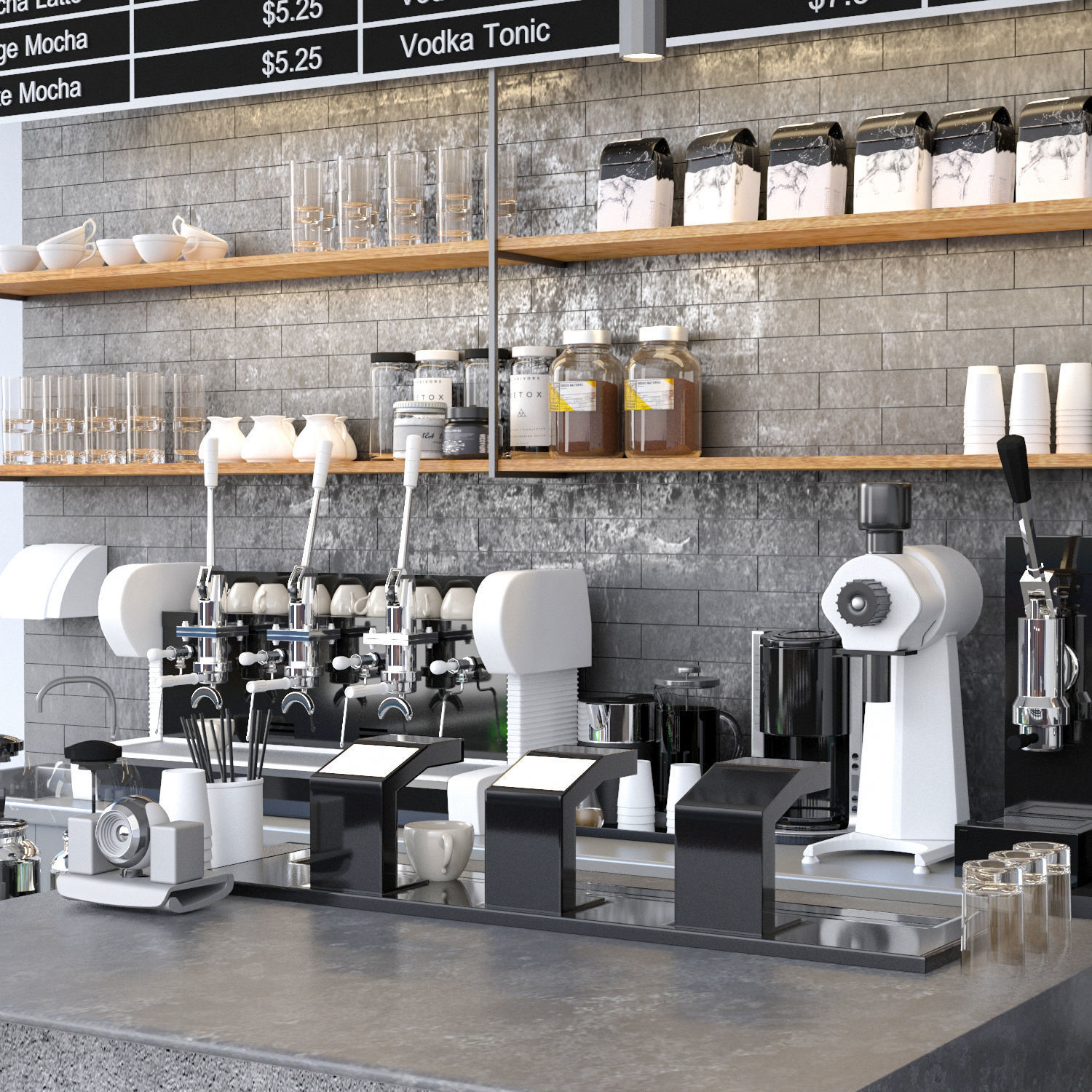 Coffee Kiosk 9 3D model_4