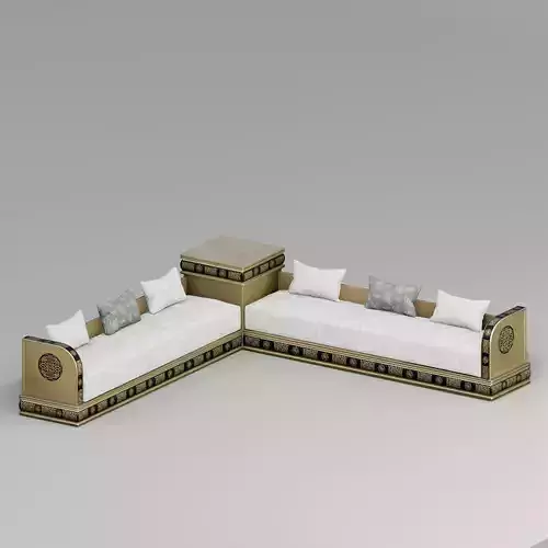 Traditional Moroccan sofa 3D model