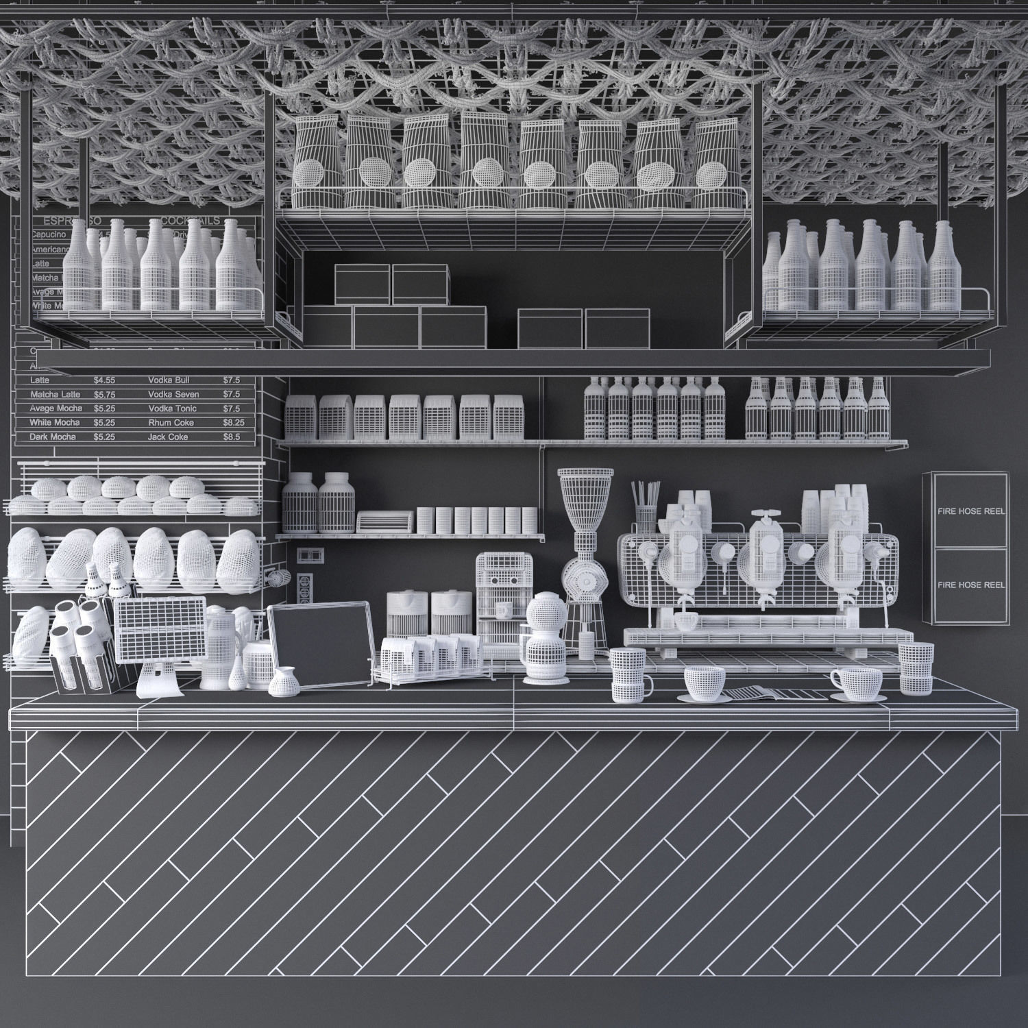Coffee Kiosk 10 3D model_4